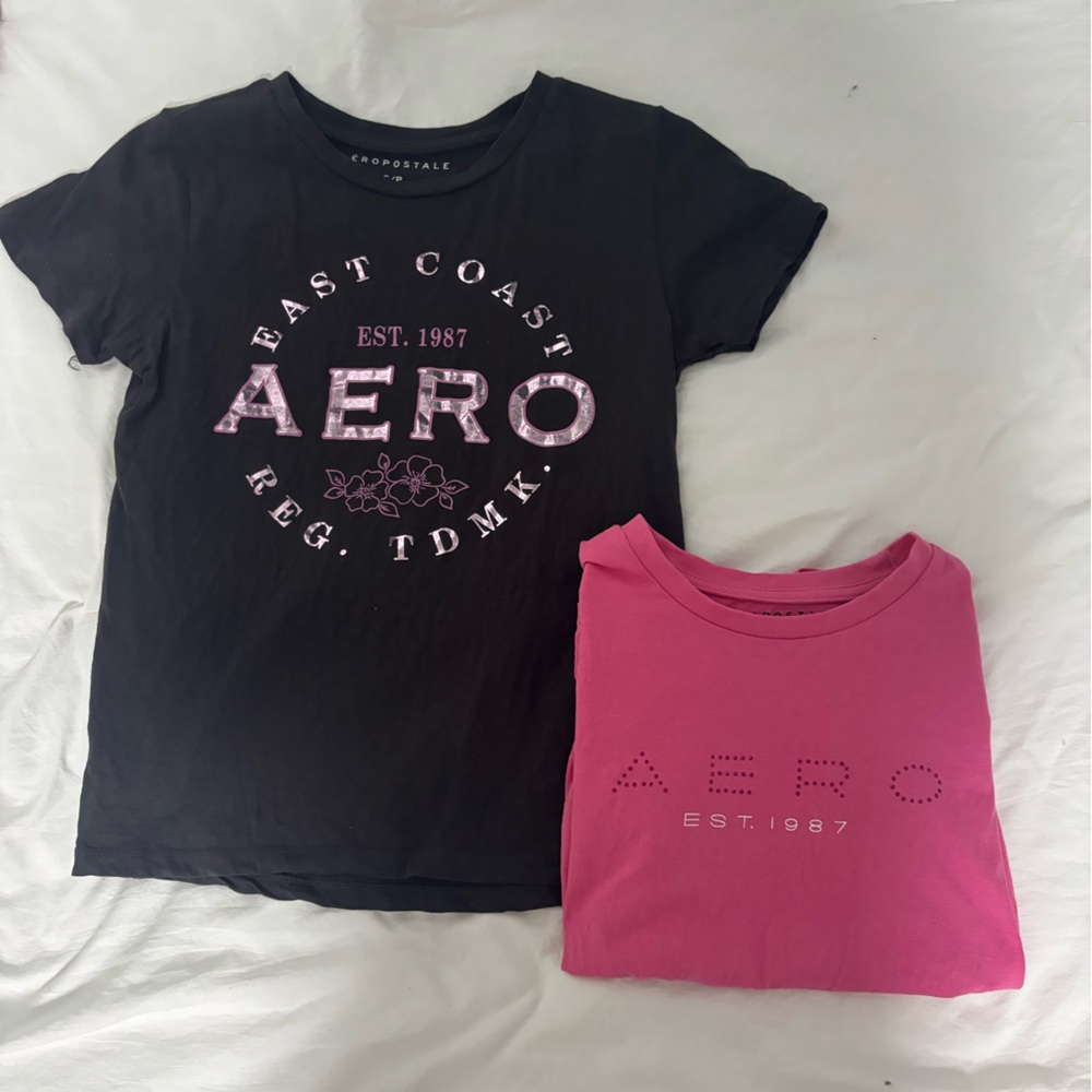 Aeropostale Black and Pink babytees